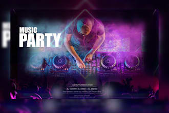 design an outstanding club event and party poster