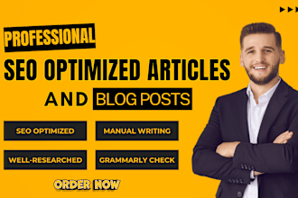 write SEO optimized blog posts, articles and website content