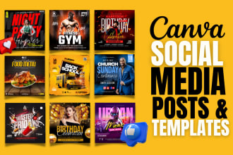 design pro social media posts and canva templates