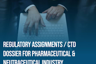 prepare a pharmaceutical dossier and registration