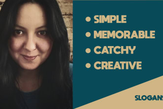write catchy slogans or taglines with a description