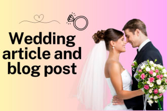 write wedding articles, wedding blog posts, event planning