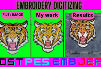 do embroidery digitizing or any file conversion into dst pes