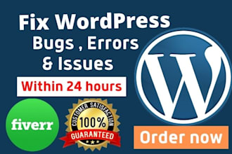 do wordpress bug fix, wordpress issues, fix wordpress error