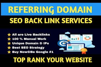 make 5k referring domains SEO backlinks for google ranking