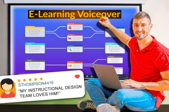 record a training elearning wbt with a clear relatable american male voiceover
