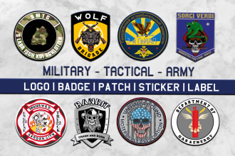 design army tactical military skull badge patch logo for you