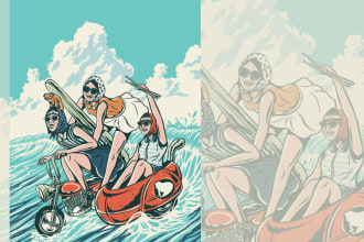 do fantasy art and pop art vintage