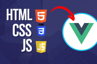 convert HTML to vue single page application