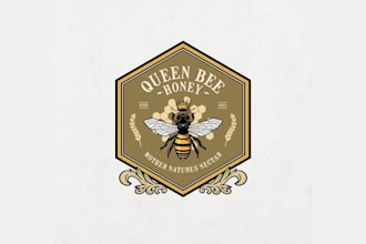 design original attractive bee honey logo