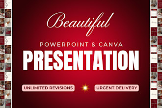 design beautiful powerpoint or canva presentation  PPT slides