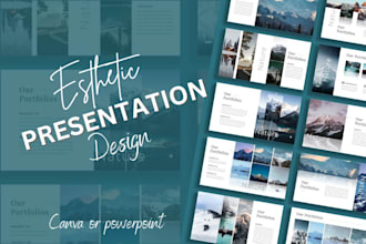 design beautiful powerpoint or canva presentation  PPT slides
