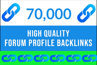 do high quality forum profile SEO backlinks for your website