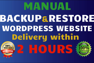 manually backup and restore your wordpress site