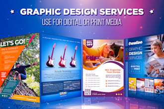 design a professional print ready flyer, banner or brochure