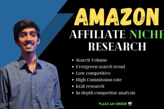 do amazon affiliate niche research and keyword research