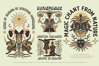 design vintage logo business with botanical hand drawn illustration