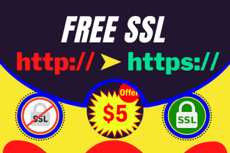 install a lifetime free SSL certificate and make it http to https
