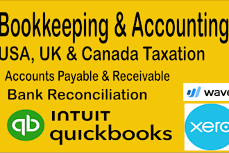 do accounting and bookkeeping using quickbooks online, xero and wave