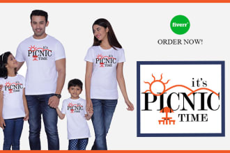 do custom typography t shirt design for event family reunion
