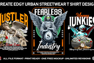 design trendy urban style streetwear t shirt