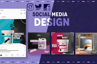 design awesome product social media posts and banners