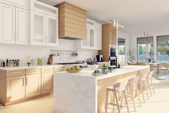 create awasome kitchen, living room