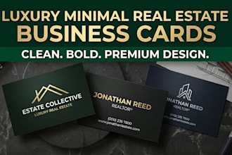 design luxury minimal real estate business card design