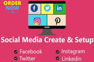 setup facebook business page, ig instagram, youtube and all social media pages