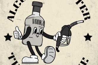 draw a vintage 30s cartoon character