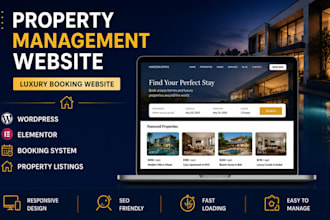 property management website, vacation rental with booking