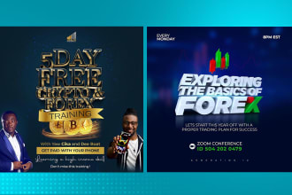 design trading flyers for forex, crypto, and stock market