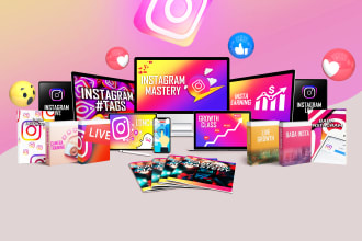 design 3d digital product mockup bundle online course cover