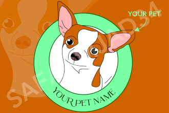 design cute cartoon animal, pet ,mascot logo