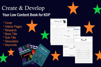 provide niche ideas and create your low content book for KDP