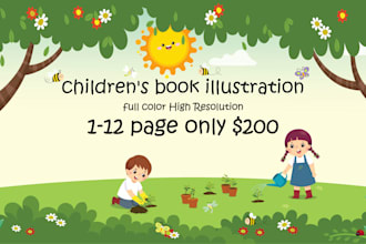 draw children story book illustrations for KDP