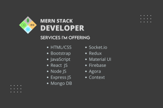be node js, react js or mern stack developer