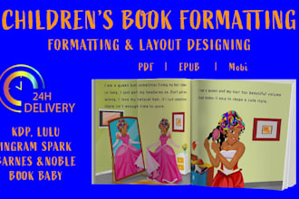 format your childrens book for kindle and ingram spark in 24h