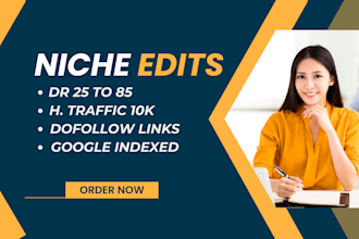 do blogger outreach link insertion and niche edit on high da