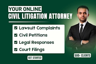 draft lawsuit complaint civil action petition and legal response