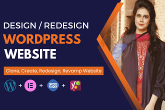 design, redesign, update, edit, copy clone or revamp wordpress website