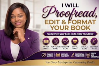professionally proofread, edit and format your fiction book