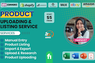 do wordpress data entry, product upload for you