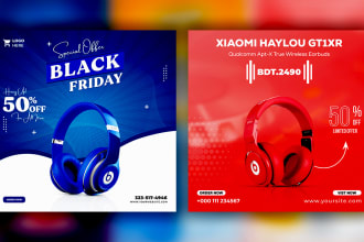 awesome headphone social media, facebook, and twitter banner designs