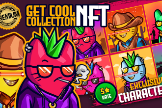 create your premium nft collection in cartoon style