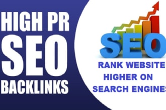 be on the first page of the search engine with high pr SEO backlinks