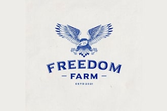 do professional freedom farm logo design