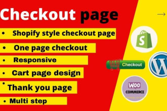 design checkout and cart pages on wordpress and shopify