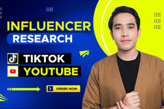 find best youtube, tik tok influencer list by research for you