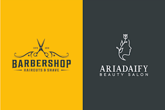 design makeup, eyelash, and hair salon logo